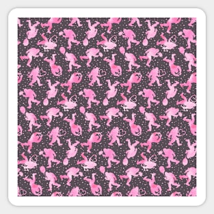 Love Core Bigfoot in Pink and Grey | Valentine Sasquatch Sticker